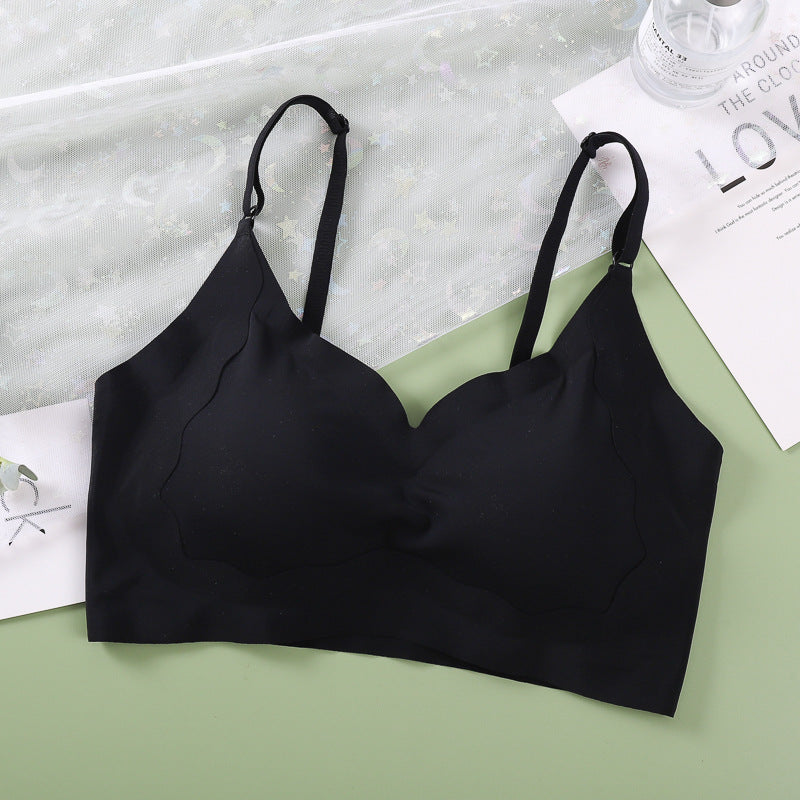 Ice Silk Seamless Wireless Push Up Plus Size Breast Holding Bra