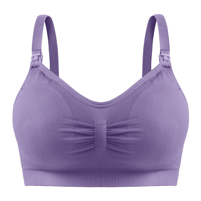 Women's Fashion Wireless Double Layer Seamless Detachable Breathable Bra