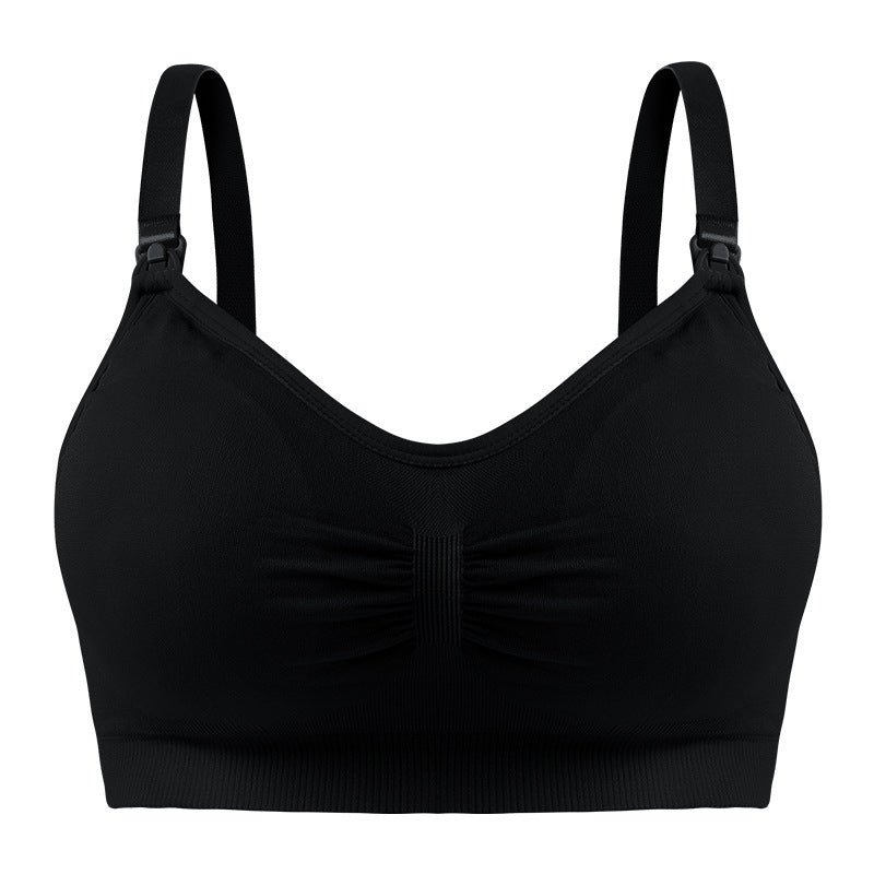 Women's Fashion Wireless Double Layer Seamless Detachable Breathable Bra