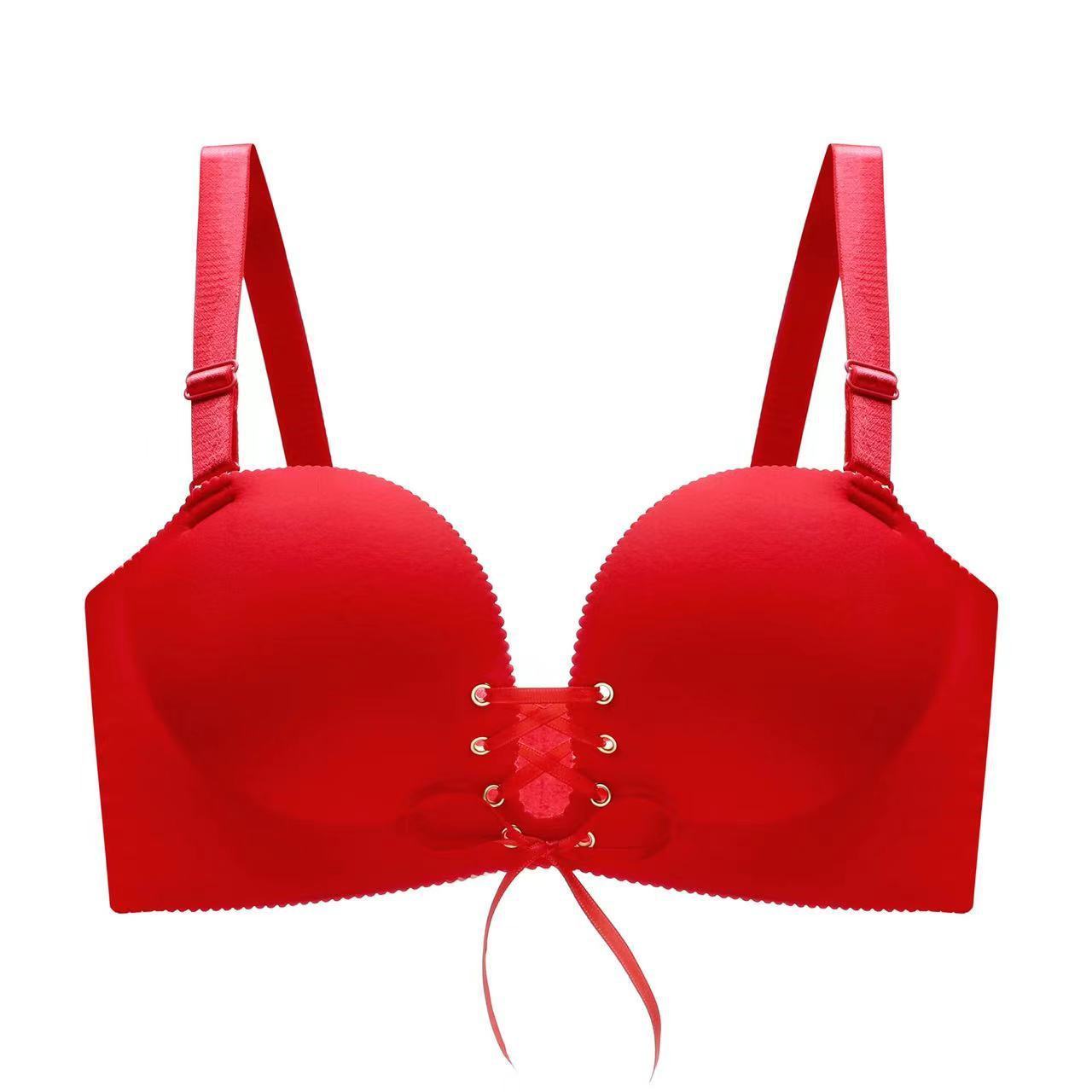 One-piece Seamless Pull Force Girls Push Up Wireless Bra