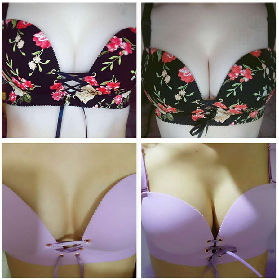 One-piece Seamless Pull Force Girls Push Up Wireless Bra